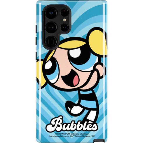 Cartoon Network Powerpuff Girls Bubbles Blue Hearts Galaxy S22 Ultra Pro Case