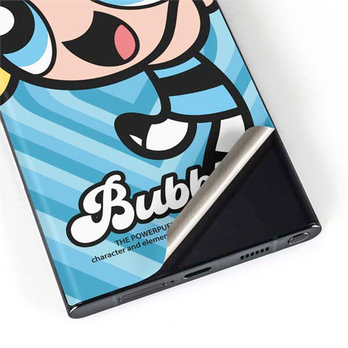 Cartoon Network Powerpuff Girls Bubbles Blue Hearts Galaxy S22 Ultra Skin