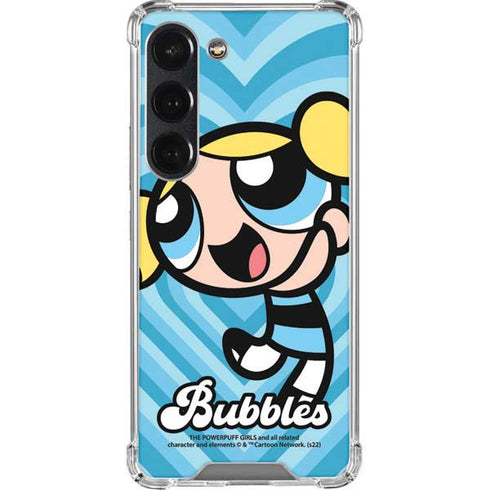 Cartoon Network Powerpuff Girls Bubbles Blue Hearts Galaxy S23 Clear Case