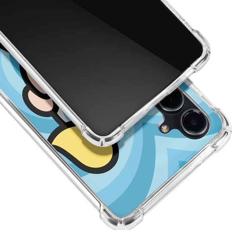 Cartoon Network Powerpuff Girls Bubbles Blue Hearts Galaxy S23 FE Clear Case