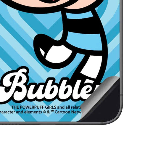 Cartoon Network Powerpuff Girls Bubbles Blue Hearts Galaxy S23 FE Skin