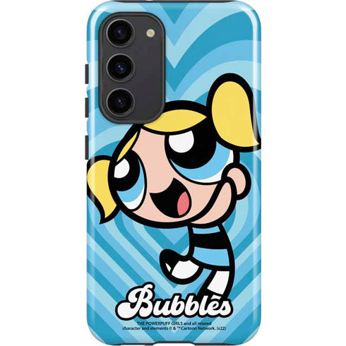 Cartoon Network Powerpuff Girls Bubbles Blue Hearts Galaxy S23 Plus Pro Case