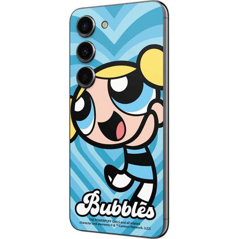 Cartoon Network Powerpuff Girls Bubbles Blue Hearts Galaxy S23 Skin