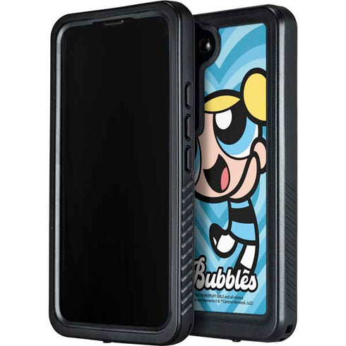 Cartoon Network Powerpuff Girls Bubbles Blue Hearts Galaxy S23 Waterproof Case