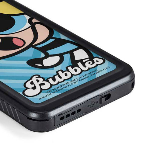 Cartoon Network Powerpuff Girls Bubbles Blue Hearts Galaxy S23 Waterproof Case