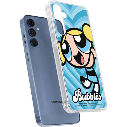 Cartoon Network Powerpuff Girls Bubbles Blue Hearts Galaxy S24 Clear Case