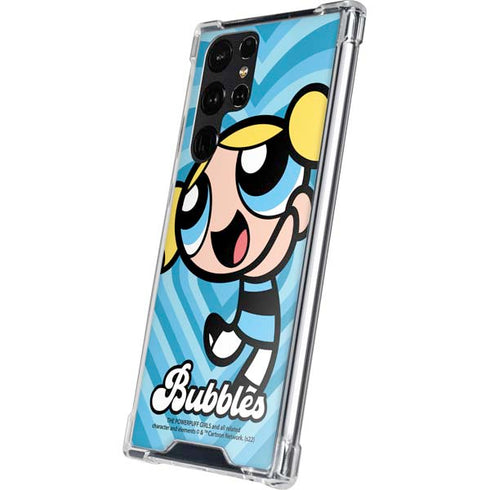 Cartoon Network Powerpuff Girls Bubbles Blue Hearts Galaxy S24 Ultra Clear Case
