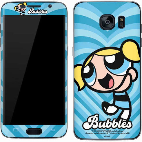 Cartoon Network Powerpuff Girls Bubbles Blue Hearts Galaxy S7 Skin