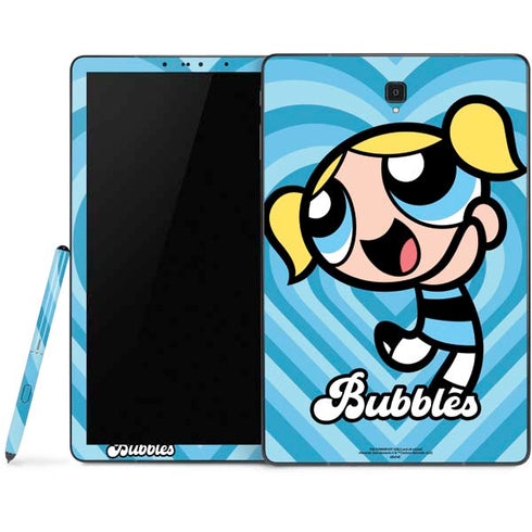 Cartoon Network Powerpuff Girls Bubbles Blue Hearts Samsung Galaxy Tab Skin