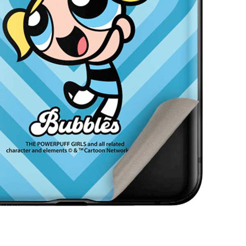 Cartoon Network Powerpuff Girls Bubbles Blue Hearts Galaxy Z Flip Skin