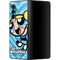 Cartoon Network Powerpuff Girls Bubbles Blue Hearts Galaxy Z Fold3 5G Skin