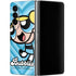 Cartoon Network Powerpuff Girls Bubbles Blue Hearts Galaxy Z Fold4 5G Skin