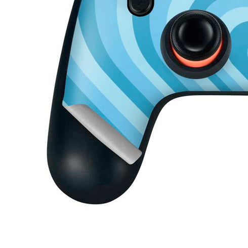 Cartoon Network Powerpuff Girls Bubbles Blue Hearts Google Stadia Controller Skin