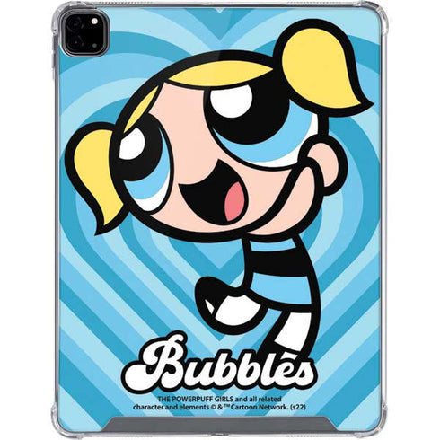 Cartoon Network Powerpuff Girls Bubbles Blue Hearts iPad Pro 12.9in (2020) Clear Case
