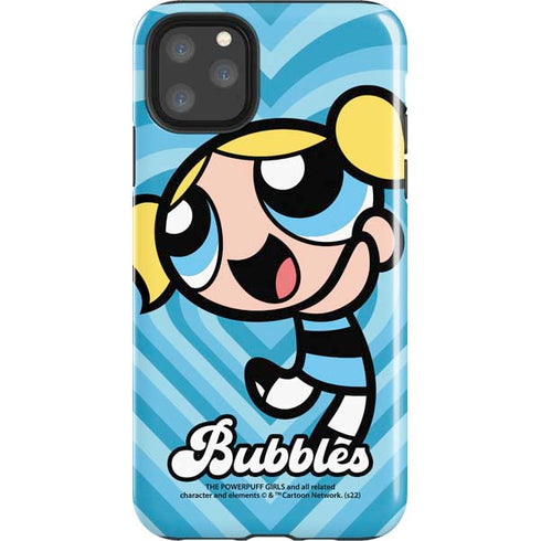 Cartoon Network Powerpuff Girls Bubbles Blue Hearts iPhone 11 Pro Max Impact Case