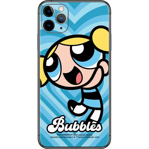 Cartoon Network Powerpuff Girls Bubbles Blue Hearts iPhone 11 Pro Max Skin