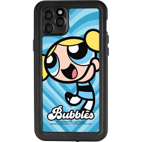 Cartoon Network Powerpuff Girls Bubbles Blue Hearts iPhone 11 Pro Max Waterproof Case
