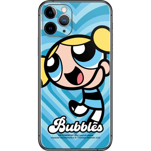 Cartoon Network Powerpuff Girls Bubbles Blue Hearts iPhone 11 Pro Skin