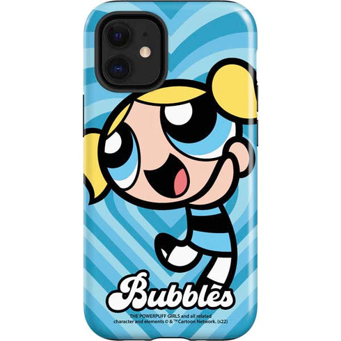 Cartoon Network Powerpuff Girls Bubbles Blue Hearts iPhone 12 Mini Impact Case