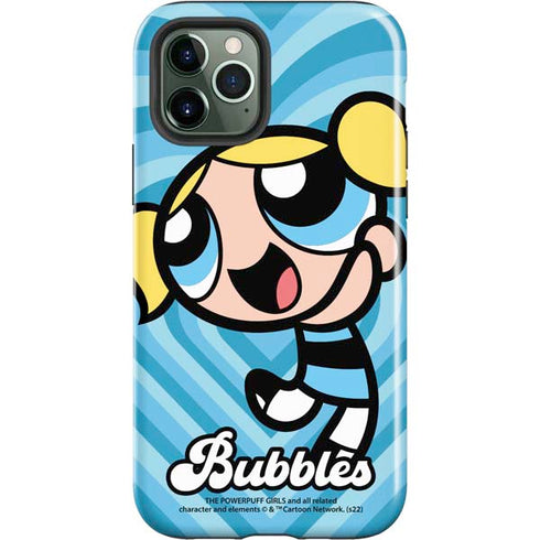 Cartoon Network Powerpuff Girls Bubbles Blue Hearts iPhone 12 Pro Impact Case