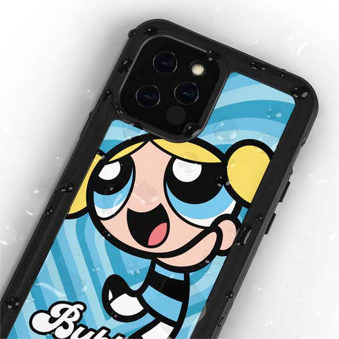 Cartoon Network Powerpuff Girls Bubbles Blue Hearts iPhone 12 Pro Max Waterproof Case