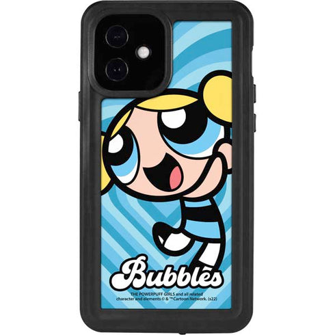 Cartoon Network Powerpuff Girls Bubbles Blue Hearts iPhone 12 Waterproof Case