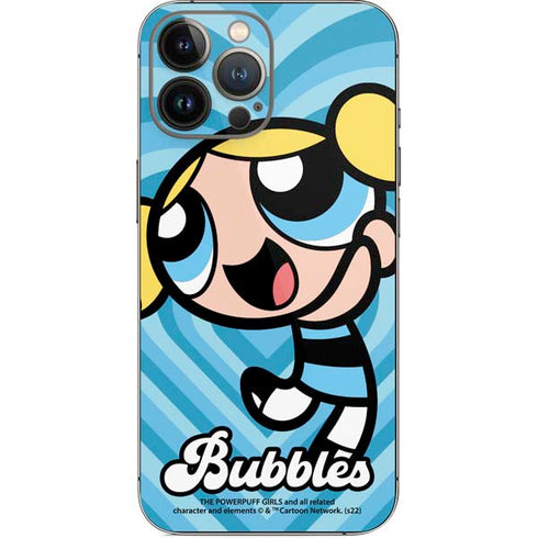 Cartoon Network Powerpuff Girls Bubbles Blue Hearts iPhone 13 Pro Max Skin