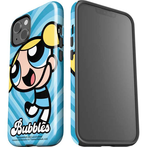 Cartoon Network Powerpuff Girls Bubbles Blue Hearts iPhone 15 Plus Impact Case
