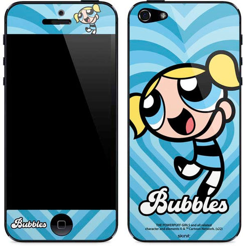 Cartoon Network Powerpuff Girls Bubbles Blue Hearts iPhone 5/5s/5SE Skin