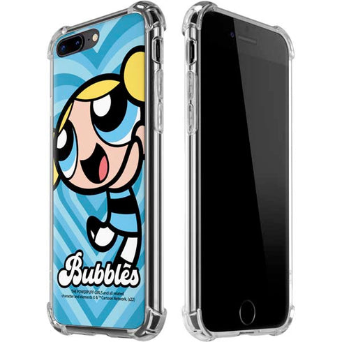 Cartoon Network Powerpuff Girls Bubbles Blue Hearts iPhone 7/8 Plus Clear Case