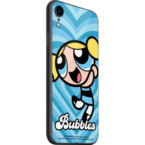 Cartoon Network Powerpuff Girls Bubbles Blue Hearts iPhone SE (2nd & 3rd Gen) Skin