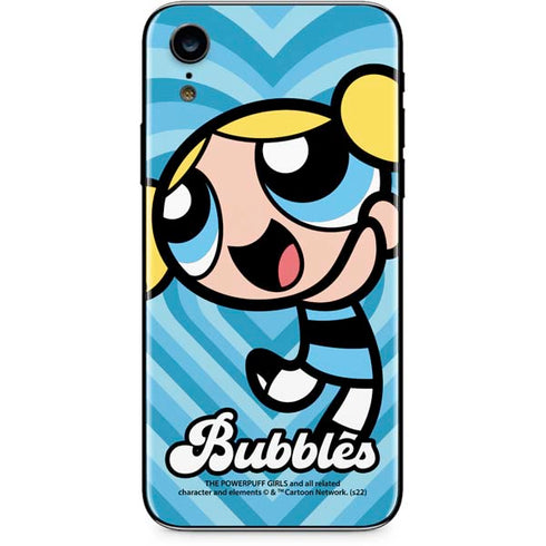 Cartoon Network Powerpuff Girls Bubbles Blue Hearts iPhone XR Skin