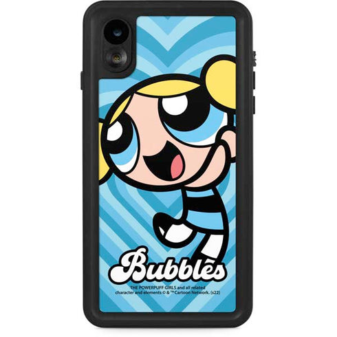 Cartoon Network Powerpuff Girls Bubbles Blue Hearts iPhone XR Waterproof Case
