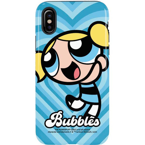 Cartoon Network Powerpuff Girls Bubbles Blue Hearts iPhone XS Pro Case
