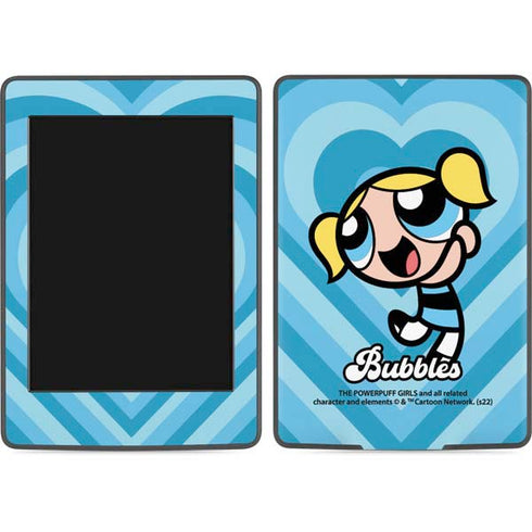 Cartoon Network Powerpuff Girls Bubbles Blue Hearts Amazon Kindle Skin