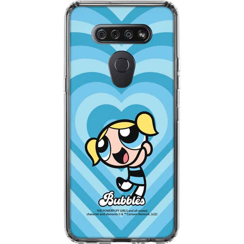 Cartoon Network Powerpuff Girls Bubbles Blue Hearts LG K51/Q51 Clear Case