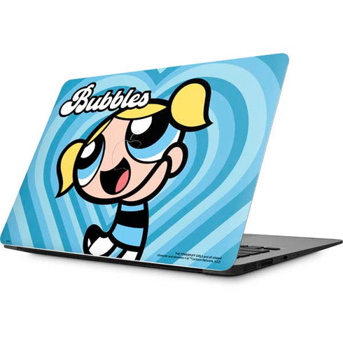 Cartoon Network Powerpuff Girls Bubbles Blue Hearts Apple MacBook Skin