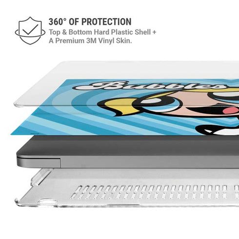 Cartoon Network Powerpuff Girls Bubbles Blue Hearts MacBook Pro 16in (2021-25) Case plus Skin