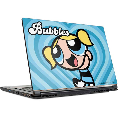 Cartoon Network Powerpuff Girls Bubbles Blue Hearts MSI GS65 Stealth Laptop Skin