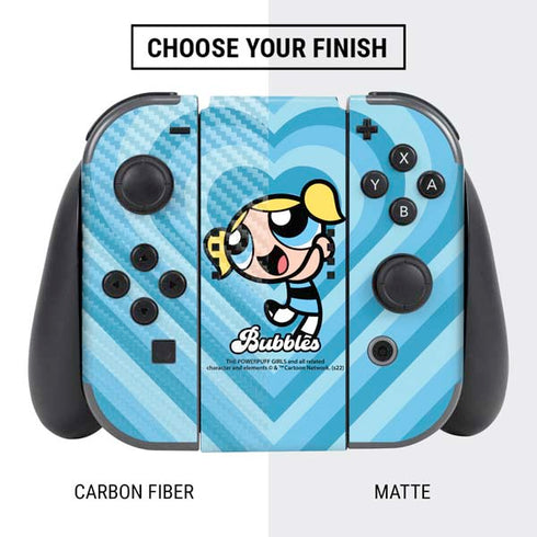 Cartoon Network Powerpuff Girls Bubbles Blue Hearts Nintendo Switch Bundle Skin