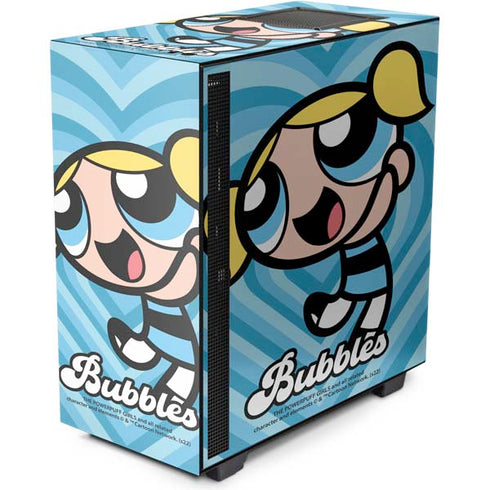 Cartoon Network Powerpuff Girls Bubbles Blue Hearts NZXT H510 Compact ATX Mid-Tower Case Skin