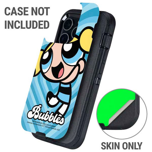 Cartoon Network Powerpuff Girls Bubbles Blue Hearts Otterbox Defender iPhone Skin