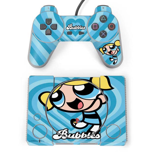 Cartoon Network Powerpuff Girls Bubbles Blue Hearts PlayStation Classic Bundle Skin