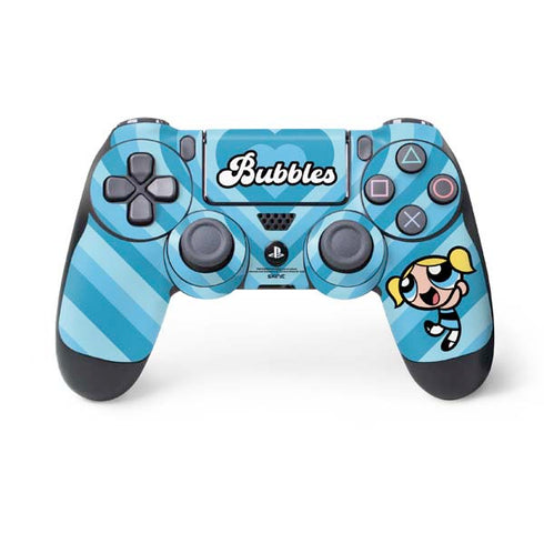 Cartoon Network Powerpuff Girls Bubbles Blue Hearts PS4 Controller Skin