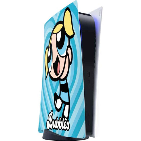 Cartoon Network Powerpuff Girls Bubbles Blue Hearts PS5 Digital Edition Console Skin