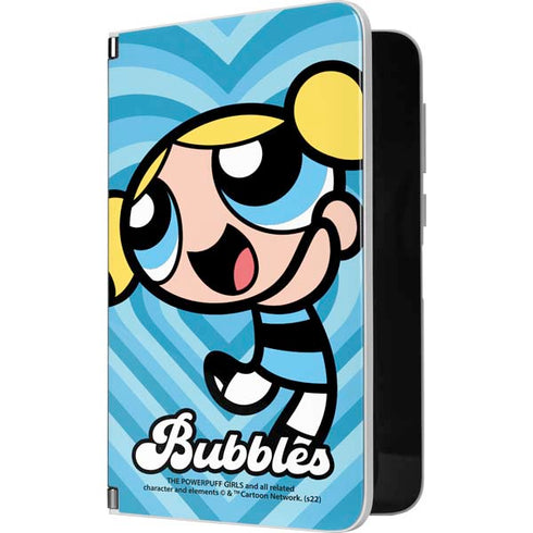 Cartoon Network Powerpuff Girls Bubbles Blue Hearts Surface Duo Skin