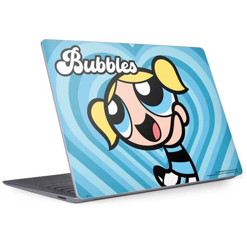 Cartoon Network Powerpuff Girls Bubbles Blue Hearts Surface Laptop 3 13.5in Skin