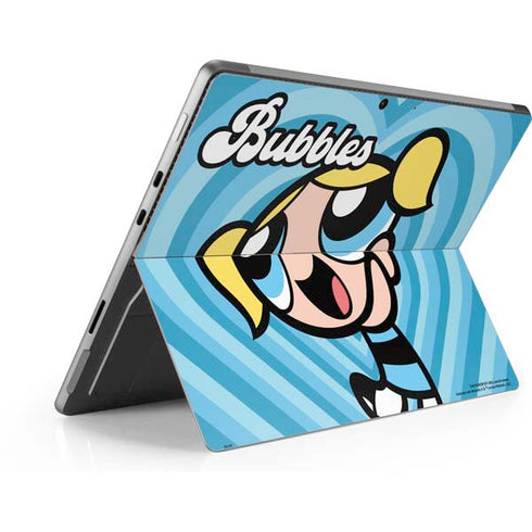 Cartoon Network Powerpuff Girls Bubbles Blue Hearts Surface Pro 9 Skin