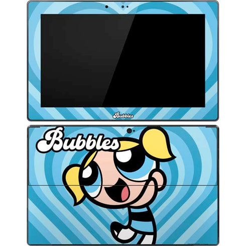 Cartoon Network Powerpuff Girls Bubbles Blue Hearts Surface Pro Tablet Skin