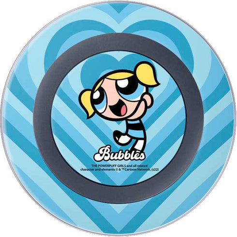 Cartoon Network Powerpuff Girls Bubbles Blue Hearts Wireless Charger Skin
